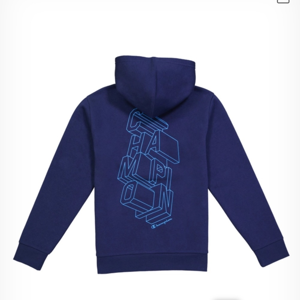 Big Kids' Powerblend‎ Hoodie, Block-Style Logo